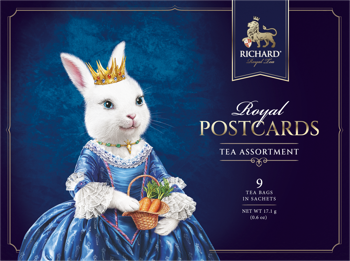 Richard "ROYAL POSTCARDS TEA ASSORTMENT" assorti 9 pac 