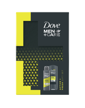 Подарочный набор DOVE MEN +CARE ACTIVE FRESH (Гель для душа 250 мл + Дезодорант 150 мл) 2023 