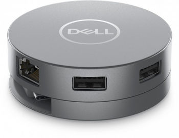 Dell DA305 6-in-1 USB-C Multiport Adapter - 2xUSB-A 3.2 gen2, RJ-45, 1x SB-C 3.2 Gen2, HDMI, DP, 84g 