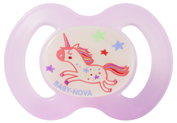 cumpără ”Baby-Nova” Suzeta ortodontica "Glow in the dark", fără inel, 6 luni+, Silicon, fără BPA, 1 buc. (24242) în Chișinău 