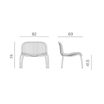 Стул лаунж Nardi NINFEA RELAX ANTRACITE vern. antracite 62252.02.000 (Стул лаунж для сада и террасы)