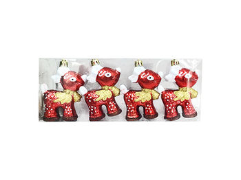 Set decoratiuni pentru brad "Cerb" 4buc 5.5X8cm 