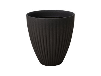 Ghiveci pentru flori din plastic "Lotus" D40cm, H42cm, negru 