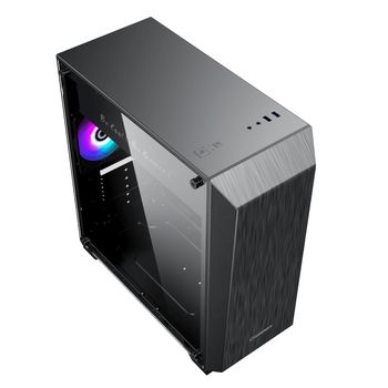 Case ATX GAMEMAX Nova N5, w/o PSU, 1x120mm, FRGB LED fan, ARGB LED strip, TG, USB 3.1, Black 
