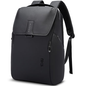 cumpără Rucsac unisex BANGE BG2581 cu clapă magnetică din poliester, negru în Chișinău 