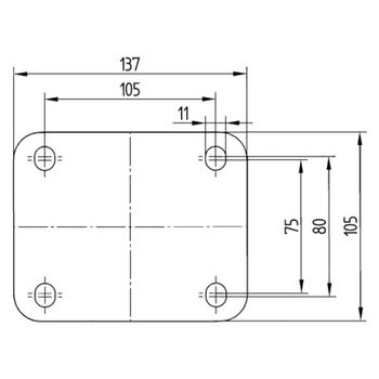 cumpără Roată pivotantă cu frână Ø 160 - 047 în Chișinău 