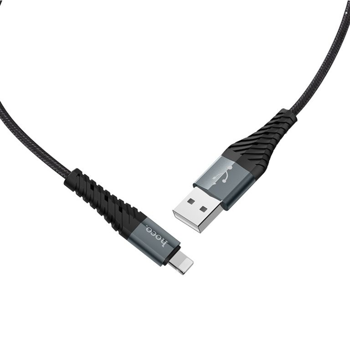 Hoco Cable USB to Lightning X38 Cool 2.4A 1m, Black 