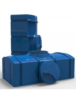 cumpără Rezervor apa 1000 L patrat (albastru) cu stut D. 1/2" 177x87x61 cm (0,94 m³) în Chișinău 