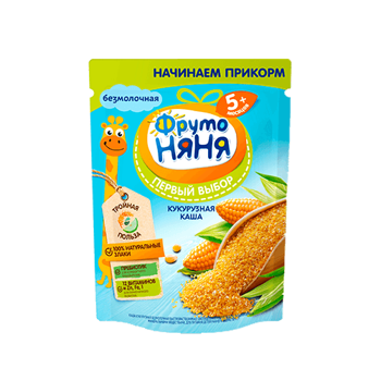 Кашка безмолочная ФрутоНяня кукурузная, 180г 