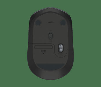 Wireless Mouse Logitech M170, Optical, 3 buttons, Ambidextrous, 1xAA, Grey 