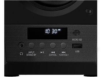 Active Speakers SVEN MC-10, black, Remote, RMS 50W, 2x25W, 45-27000Hz, Bluetooth, FM Tuner, USB port, SD slot, дерево/lemn (boxe sistem acustic/колонки акустическая сиситема), www