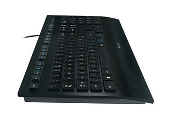 Keyboard Logitech K280e, Low-profile, Quiet typing, Spill-resistant, Palm rest, FN key, Black, USB 