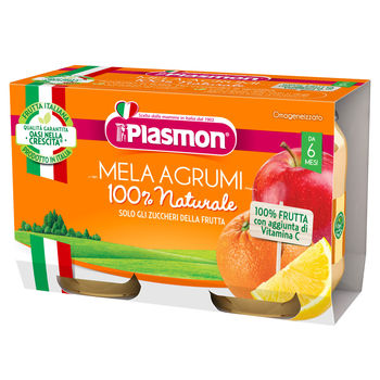 cumpără Plasmon Piure cu mere si citrus frucle +6 luni ,2x104 g în Chișinău 