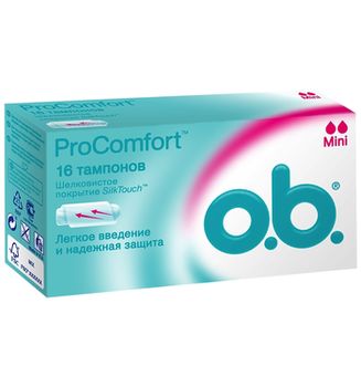 купить O.B. тампоны Pro Comfort mini, 16 шт в Кишинёве 