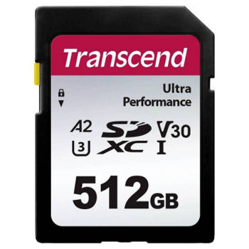 512GB SDXC Card (Class 10)  UHS-I, U3, Transcend 340S  "TS512GSDC340S" (R/W:160/90MB/s) 