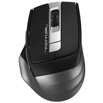 Wireless Mouse A4Tech FB35, Optical, 1000-2000 dpi, 6 buttons, Ergonomic, 1xAA, BT+2.4Ghz, Grey, USB 
