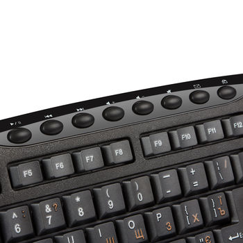 Wireless Keyboard & Mouse SVEN KB-C3600W, Multimedia,  Nano rec., 2.4GHz, 1xAA/2xAAA, Black 