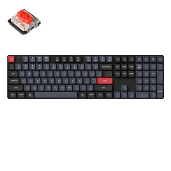 Клавиатура Keychron K5 Pro QMK/VIA Wireless Custom Mechanical Keyboard (K5P-H1) Black, Ultra-slim, Full Size layout, RGB Backlight, Gateron Low-Profile 2.0 Mechanical Red Switch, Hot-Swap, Bluetooth, USB Type-C, gamer (tastatura/клавиатура)