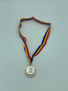 Medalie cu panglica pt locul 2, d=6.5 cm 982 (9283) 