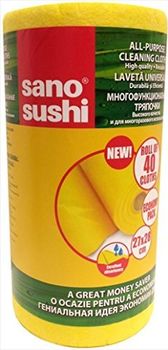 купить Sano Многофункциональные салфетки Roll Yellow, 40 шт в Кишинёве 