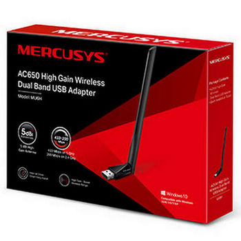 USB2.0 High Gain Wireless AC Dual Band LAN Adapter MERCUSYS "MU6H", 650Mbps 