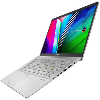 Laptop 15.6 ASUS VivoBook OLED K513EA Silver Metal Case, Intel i3-1125G4 2.0-3.7GHz/8GB/SSD 256GB/Intel UHD Graphics/WiFi 6 802.11ax/BT5.0/USB Type C/HDMI/HD WebCam/Illuminated Keyb./15.6 FHD OLED NanoEdge Anti-glare (1920x1080)/No OS K513EA-L12974 XMAS