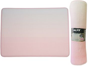 Коврик для ванной комнаты 50X70cm MSV Sugar розовый, микрофи 