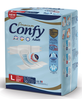 Confy Premium Adult LARGE STD, Scutece pentru adulți, 10 buc. 