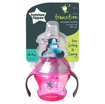 Cană de tranziție Tommee Tippee (4-7 luni), roz, 150ml 