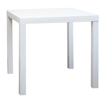 купить Квадратный стол из пластика и металла, 800x800x750 mm, белый в Кишинёве 