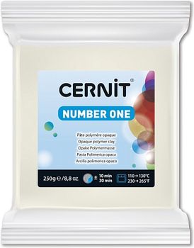Полимерная глина CERNIT N1 250г, белый 027 