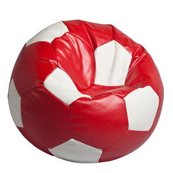 купить Кресло мешок Футбольный Мяч, красный/белый в Кишинёве 