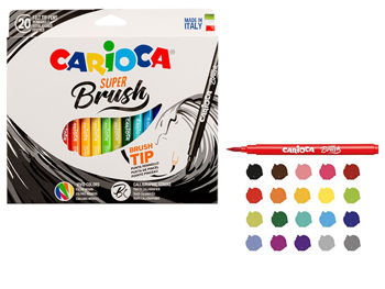 Набор фломастеров Carioca Brush 20шт 