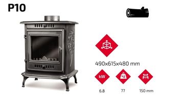 Soba din fontă KAWMET P10 EKO 6,8 kW 