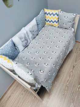 Комплект постельного белья в кроватку Pampy grey 