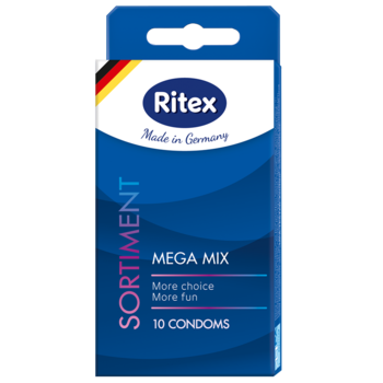 Prezervative - RITEX MEGA MIX Asortiment - Cutie 8x10b 