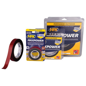 HPX MAXPOWER OUTDOOR 6*5 Banda dublu adeziva cu suport acrilic 1.1 mm 