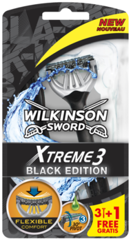 Бритвы для мужчин Xtreme3 Black Edition, 3+1 шт, 3 лезвия 