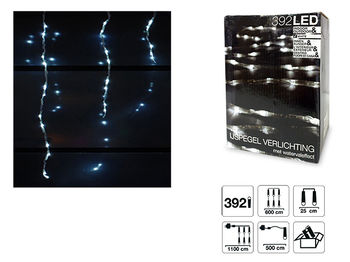 Luminite de Craciun "Turturi" 392LED alb, regim picurator, 6m, in/out 