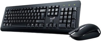 Комплект клавиатуры и мыши Genius KM-160, проводной, черный 