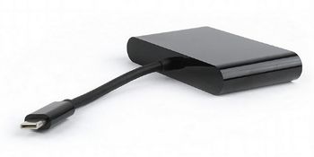 Adapter 3-in-1 Type-C to VGA/USB3.0/Type-C sockets, cable 0.15m, Cablexpert A-CM-VGA3in1-01 
