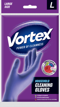 Vortex Mănuşi menajere p/u curăţenie (L) (cu provitamina B5 şi aromă de fructe de pădure) 