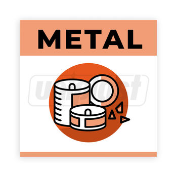 купить Наклейки "METAL" мусорных баков для раздельного сбора мусора (160 x 160 мм) в Кишинёве 