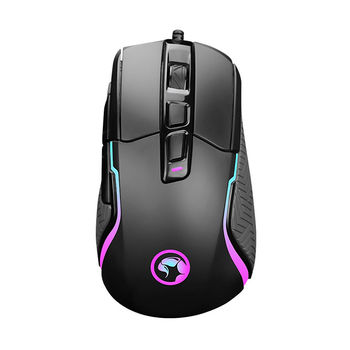Mouse Gaming MARVO G957, 10000dpi adjustable, Optical sensor (Pixart), 7 programmable buttons, RGB, Advanced configuration, Braided cable, USB, Black