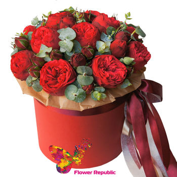 купить Цветы в шляпных коробках «Фрида» в Кишинёве 