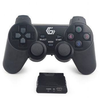 Wireless Gamepad GMB JPD-WDV-01, 4 axes, D-Pad, 2 mini joysticks, 12 buttons, 2xAA, Dual vibration 