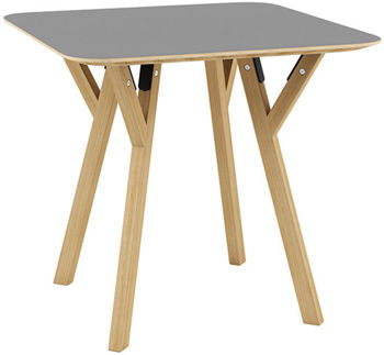 купить Квадратный деревянный стол серого цвета с деревянными ножками и металлической опорой. в Кишинёве 