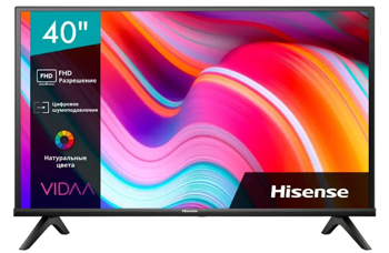 Телевизор 40" LED SMART TV Hisense 40A4K, 1920x1080 FHD, VIDAA U6.0, Black 