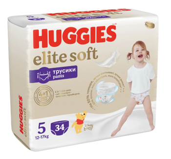 купить Трусики Huggies Elite Soft Mega 5 (12-17 kg), 34 шт в Кишинёве 