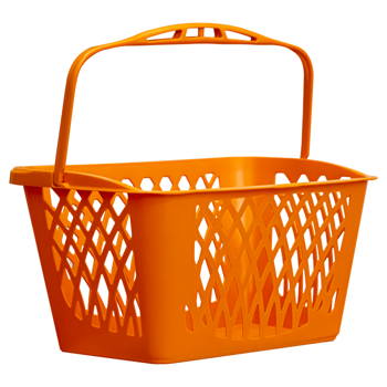 купить Пластиковая корзина для покупок 33л с оранжевыми ручками и корзиной в Кишинёве 